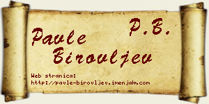 Pavle Birovljev vizit kartica